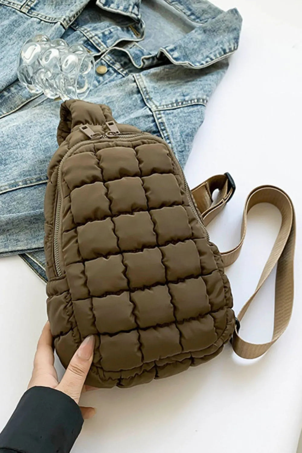 Quilted Nylon CrossbodyBag