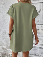 Short Sleeve Mini Tee Dress with Pockets