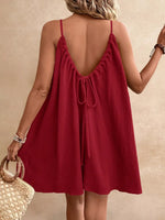 Casual Spaghetti Strap Gauze Dress