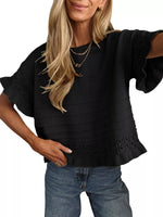 Lace Trimmed Knit Top