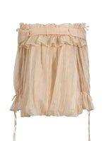 Ruffle Off-Shoulder Flounce Sleeve Blouse