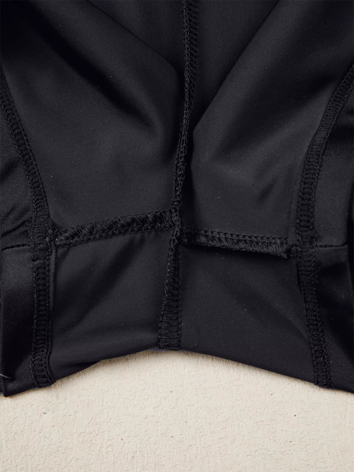 Solid Color Ribbed Patchwork High Waist Athletic Shorts
