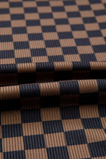 Checkerboard Round Neck Summer T Shirt