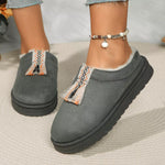 Round Toe Platform Slippers