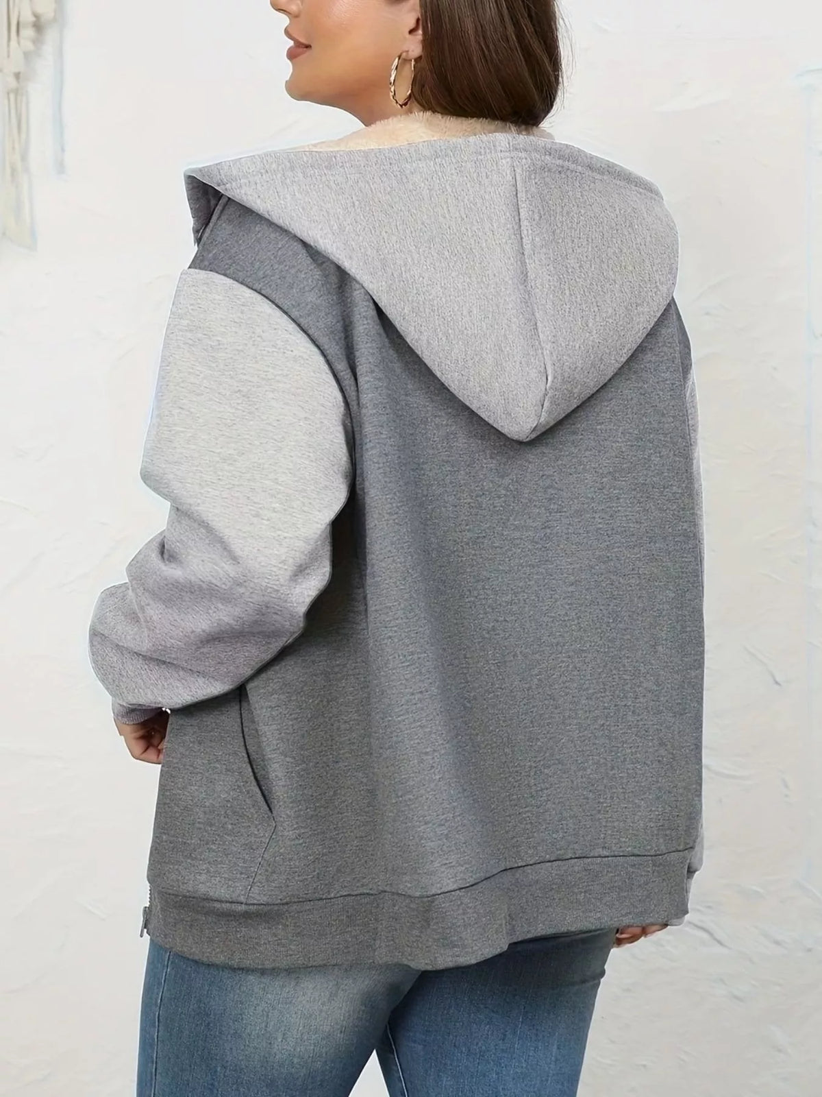 Sherpa Lined Zip-Up Hoodie