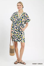 Umgee Polka Dot Print Tunic Dress