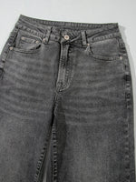 Raw Hem Unique Cuffs Straight High Rise Loose Jeans