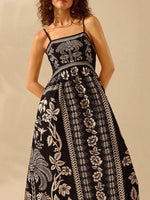 Floral Print Spaghetti Strap Maxi Dress