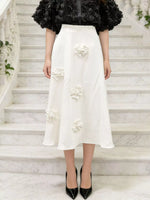 Floral Embellished Midi Skirt