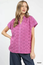 Umgee Lace Button-Front Top
