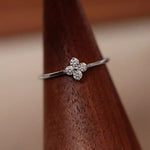 925 Sterling Silver Four-Leaf Clover Ring