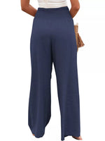 Smocked High Waisted Wide Leg Pants