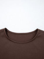 Short Sleeve Knit Top Patchwork Pleated Dress