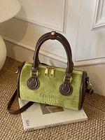 Barrel Crossbody Bag with Top Handle