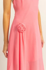 HYFVE Chiffon Halter Asymmetrical Hem Dress