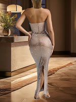 Rhinestone Tube Maxi Dress