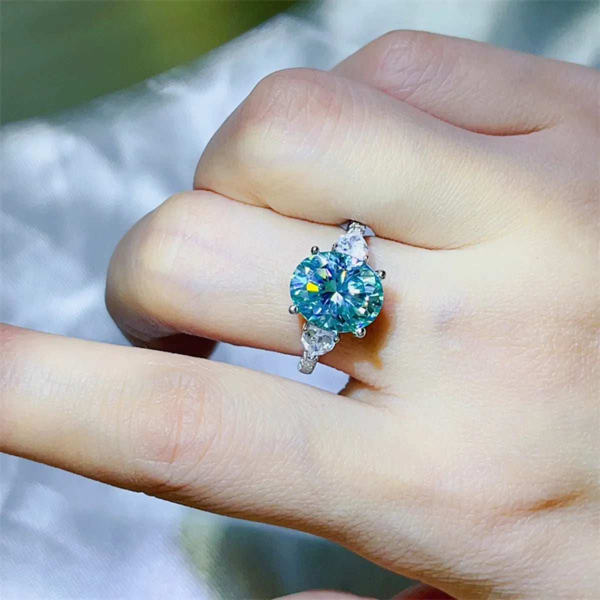 5 Carat Moissanite 925 Sterling Silver Ring