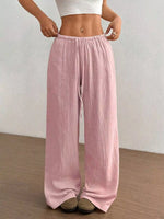 Full Size Drawstring Wide Leg Pants Plus Size
