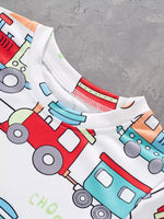Children's Train Print Short Sleeve T-Shirt
