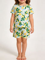Children's Lemon Print Tee and Shorts Set