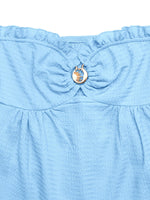 Frill Tube Top with Buckle Detail