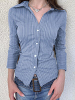 Striped Button-Down Collared Neck Shirt