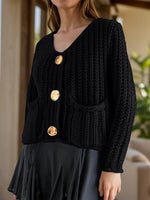 Button Down Long Sleeve Cardigan
