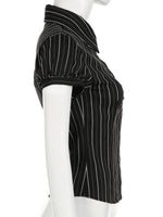 Striped Button-Down Collared Neck Shirt