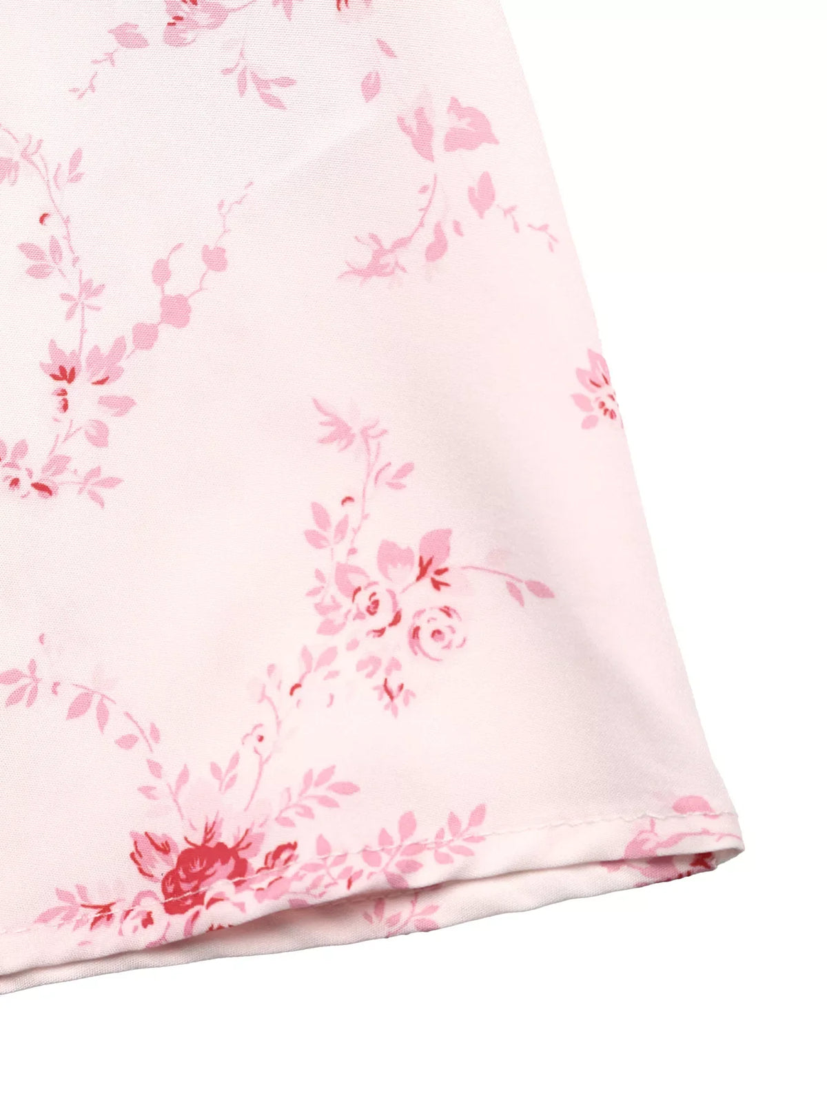 Floral Print Frill Trim Cami Dress