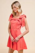 SO ME Fit and Flare Washed Gameday Dress