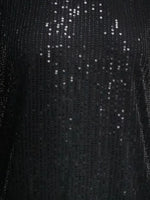 V-Neck Sequin Cap Sleeve Top