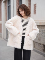 Fleece Button Up Long Sleeve Outerwear