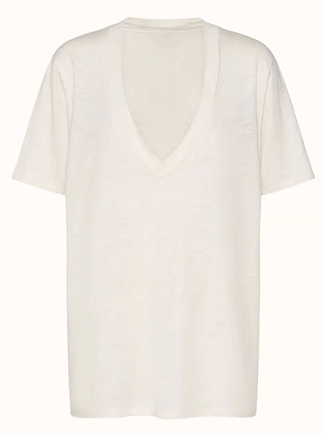 Solid V-Neck Short Sleeve T-Shirt