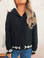 Heart Button Long Sleeve Cardigan