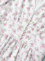 Floral Print Balloon Sleeve Dress