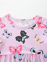 Children's Butterfly Print Casual Dress