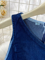 Button Detail Vest and Flare Jeans Denim Set