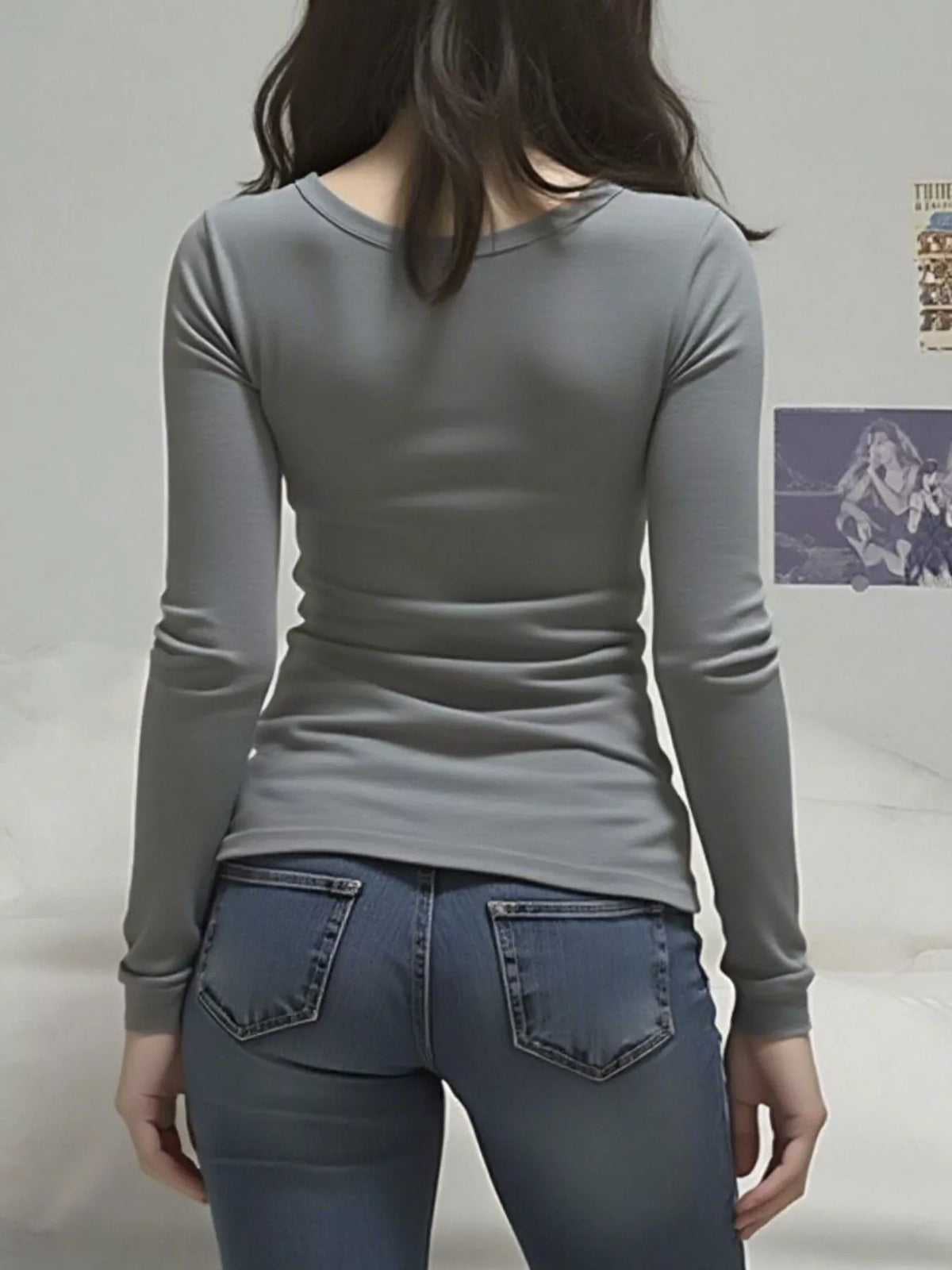 Long Sleeve T-Shirt with Lace Detail
