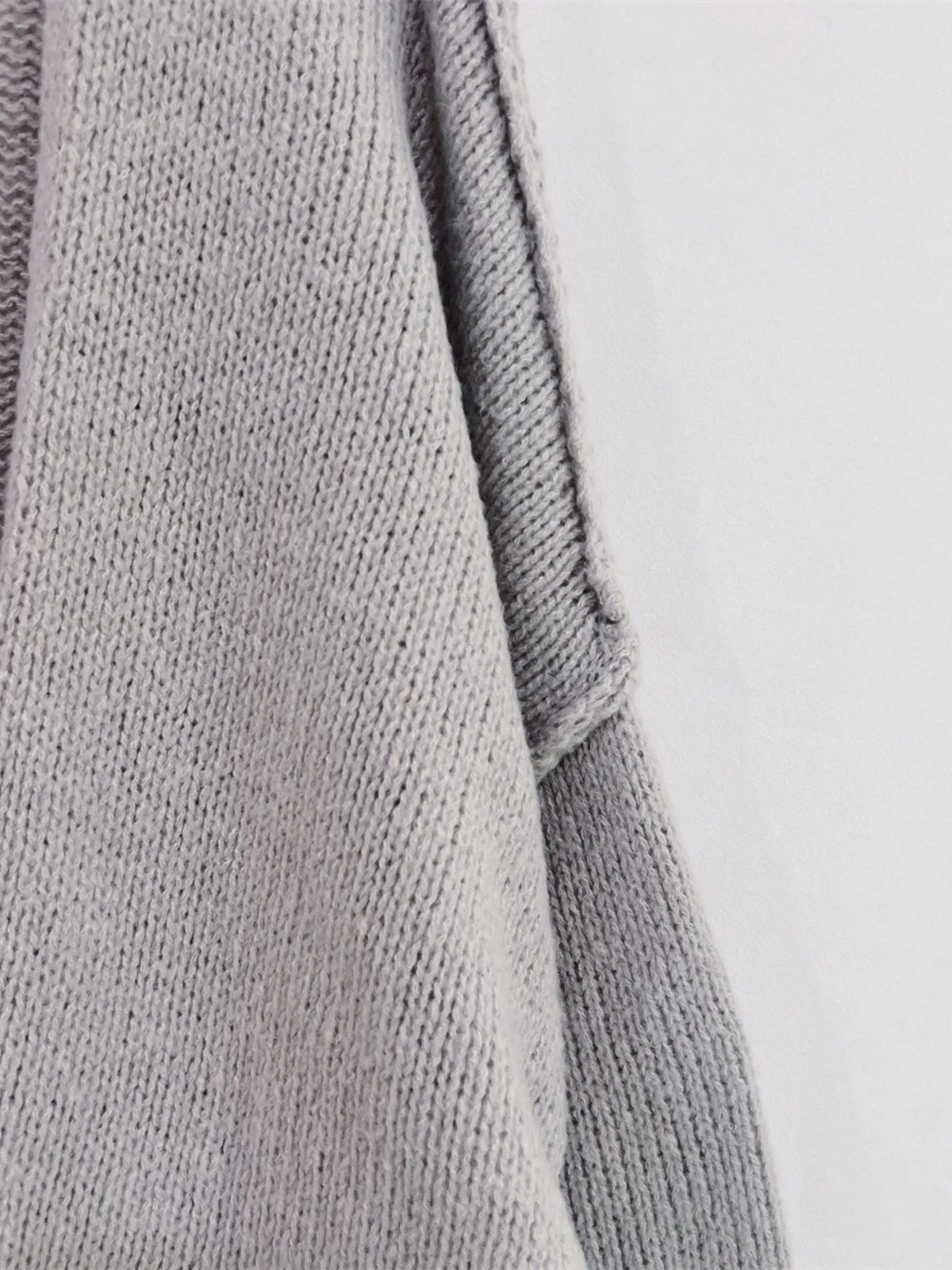Open Front Dropped Shoulder Cardigan