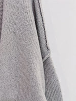 Open Front Dropped Shoulder Cardigan