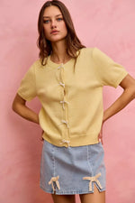SO ME Lace Ribbon Trim Denim Mini Skirt