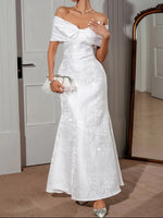 Bow Off-Shoulder Maxi Dress