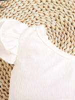 Children's Asymmetrical Neck Top & Shorts Set