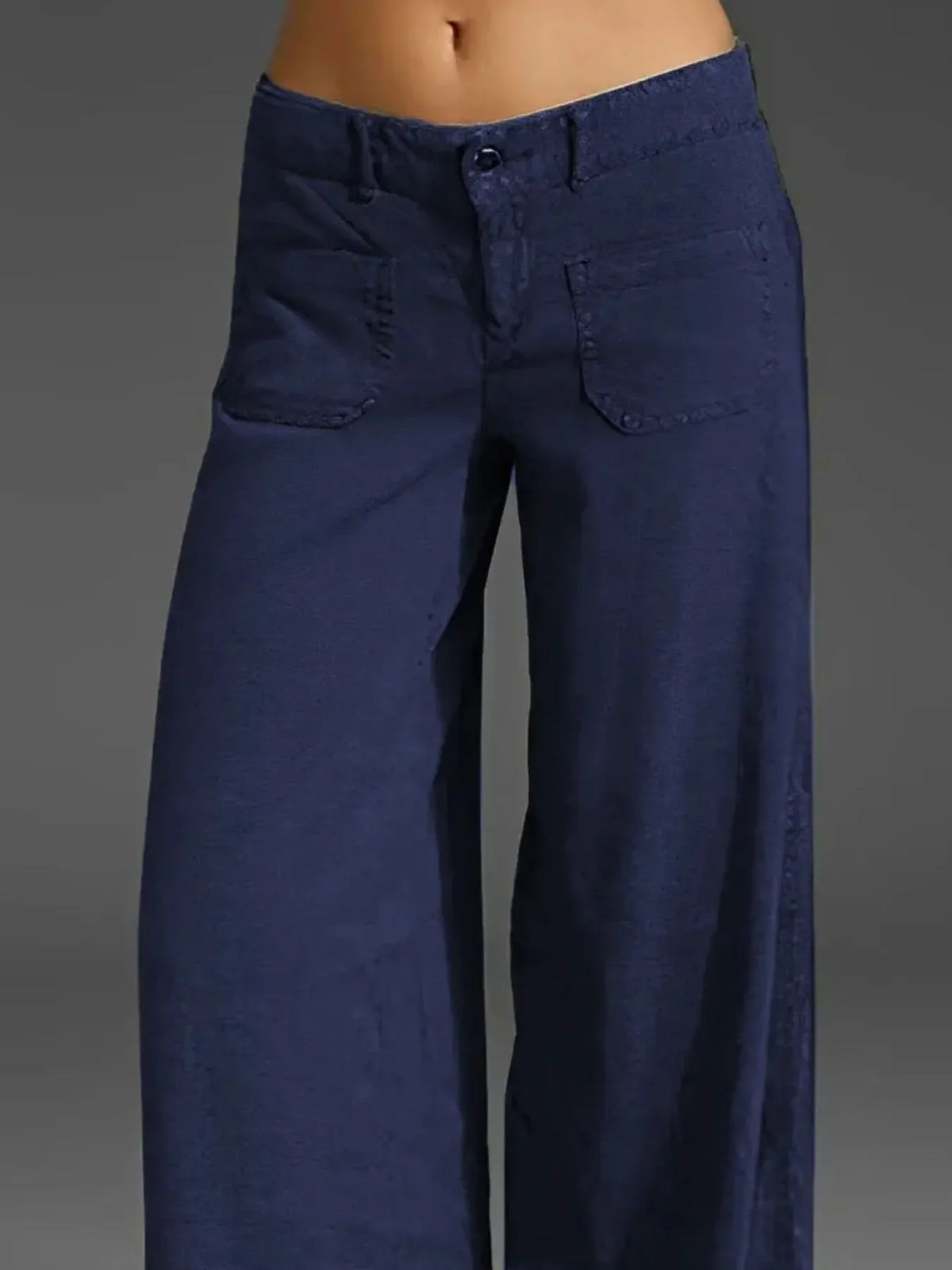 Full Size Wide Leg Pants with Pockets Plus Size