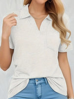 Johnny Collar Short Sleeve Top