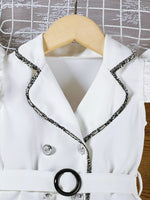 Children's Double Breasted Belt Dress