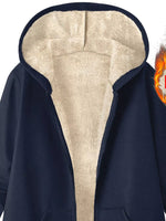 Fleece-Lined Zip Up Hooded Outerwear