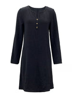 2 Piece Casual Notched Long Sleeve Dress