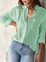 Striped Button-Down Relaxed Fit Shirt