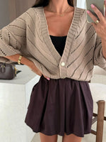 Openwork Long Sleeve Cardigan